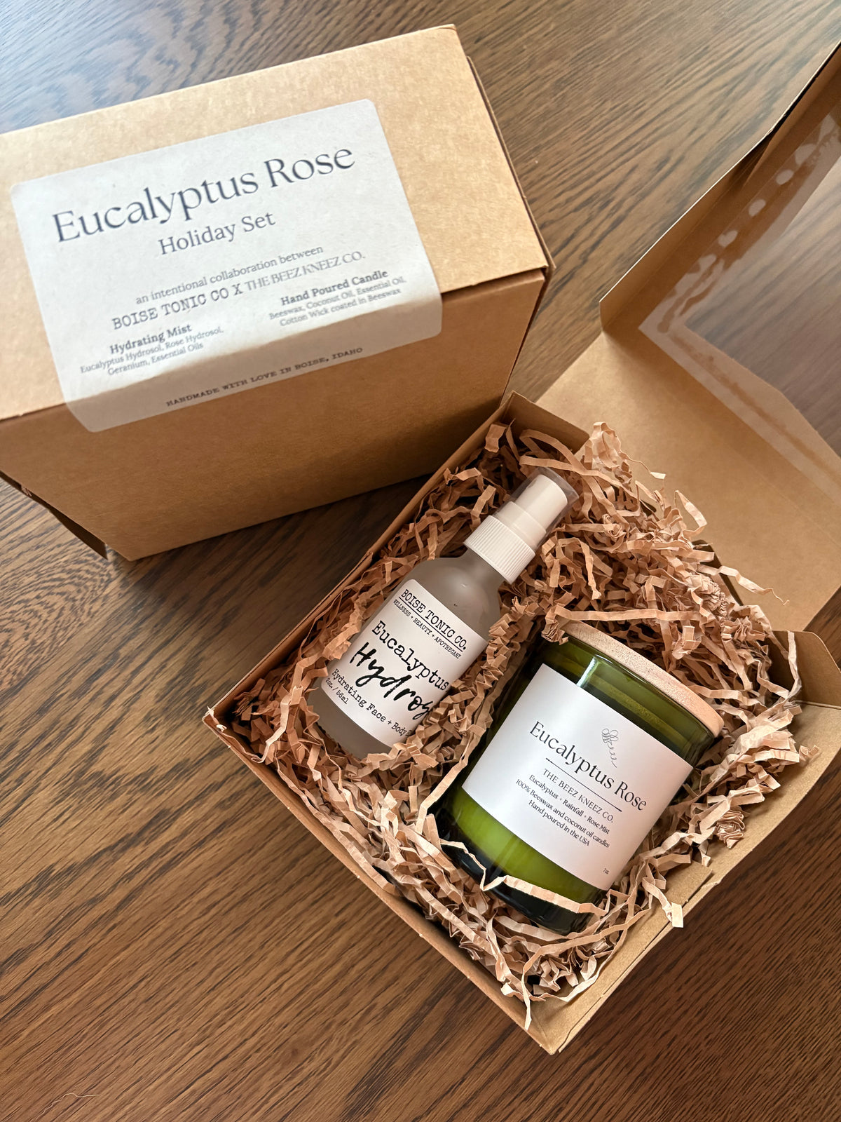 Boise Tonic Co X Beez Kneez Holiday Gift Set (Eucalyptus rose)